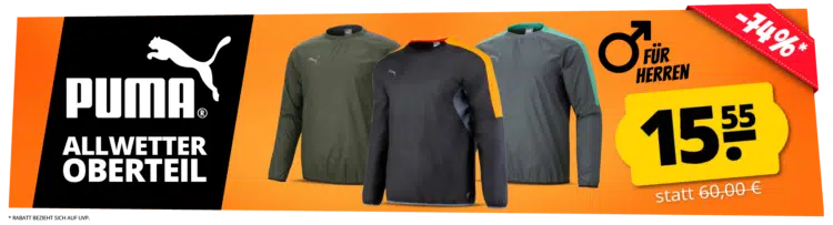 PUMA ftblNXT Herren Allwetter Oberteil für 20,50€ inkl. Versand