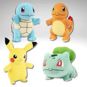 Thumbnail Pokémon-Figuren aus Kord-Plüsch für 13,59€ (statt 20€) - Pikachu, Glumanda, Bisasam & Shiggy