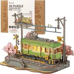 Thumbnail Schönes Geschenk für Japan Fans 🌸 Rolife 3D Holzpuzzle "Sakura Tram" mit LED für 23,96€ (statt 30€)