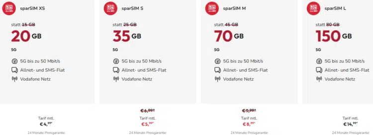 SparSIM Handytarife