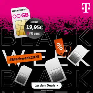 Thumbnail Original Telekom Black Friday BANGER 💖 Unlimited 5G Allnet für 19,95€/Monat dank fetter Boni (Magenta Mobil M) oder 30GB für 9,95€/Monat