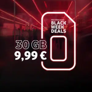 Thumbnail Vodafone CallYa Allnet Flat S Black Week Special: 30GB 5G Allnet für 9,99€ + 30€ Bonus bei Rufnummernmitnahme (keine Anschlussgebühr)