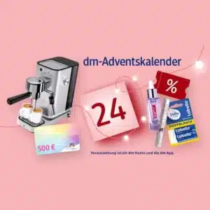 dm-adventskalender mit ein paar Produkten