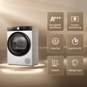 Thumbnail HISENSE DH3S802BW3 Wärmepumpentrockner (8 kg) für 388€ – App-Steuerung & Dampffunktion