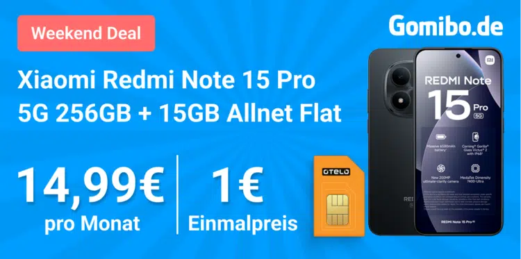 Xiaomi Redmi Note 15 Pro 5G Handytarif