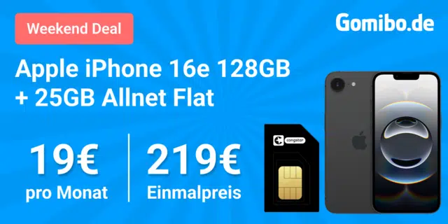 Apple iPhone 16e: + 25GB LTE/5G Telekom Allnet