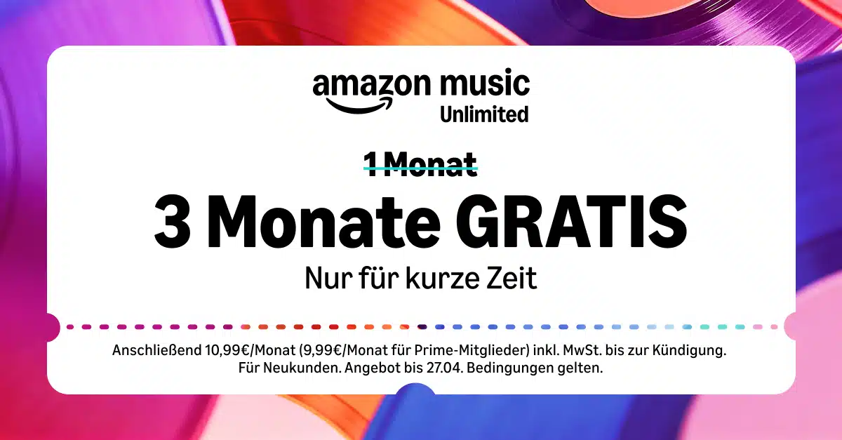 Amazon Music Unlimited 3 Monate gratis