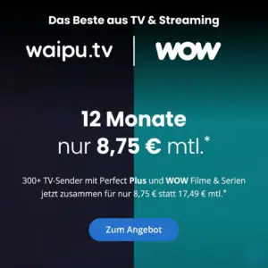 waipu.tv Perfect Plus + 1 JAHR WOW Filme & Serien