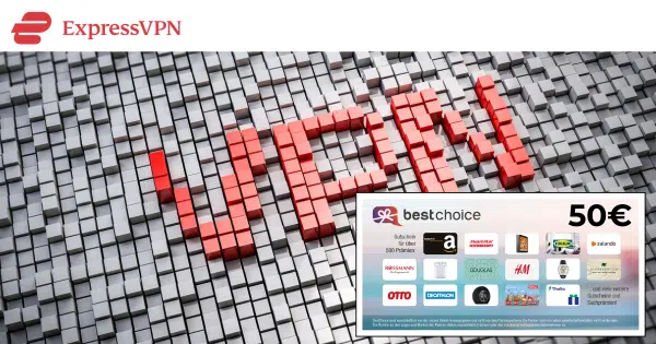 ExpressVPN mit 50€ Gutschein sichern