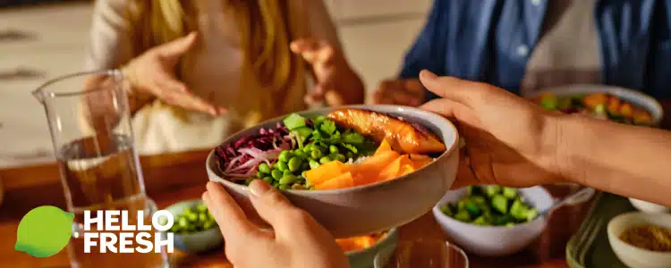 HelloFresh-Gerichte am Tisch
