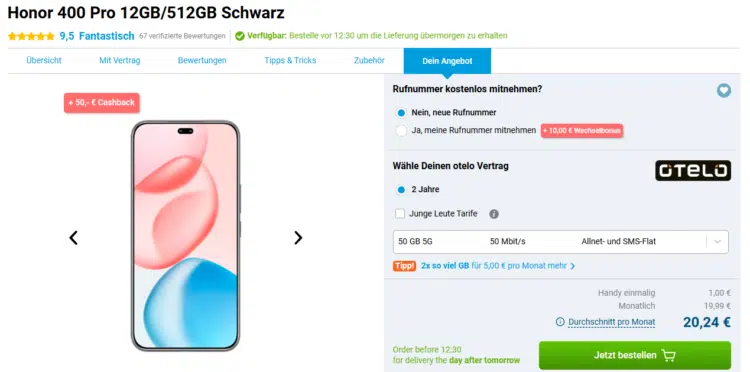 Honor 400 Pro Handytarif