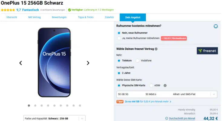 OnePlus 15 Handytarif