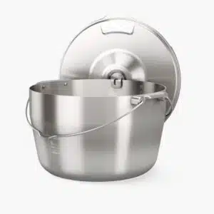 Edelstahl-Topf mit Deckel