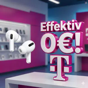Thumbnail Effektiv GRATIS dank fettem 150€ Bonus! Apple AirPods Pro 3 für 85€ + 30GB Telekom Allnet 5G Flat für 11,99€/Monat + 0,00€ AG (freenet)