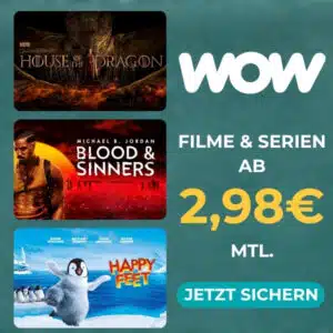 Thumbnail WOW Filme Serien für 2,98€/Monat (statt 9,98€) für 12 Monate - Euphoria (Staffel 3), House of the Dragoni, Die nackte Kanone (Reboot) uvm.
