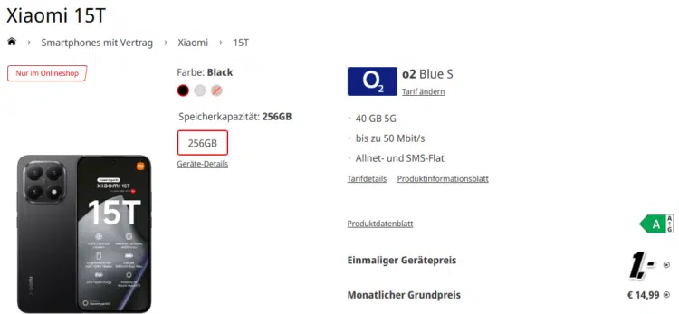 Xiaomi 15T Handytarif