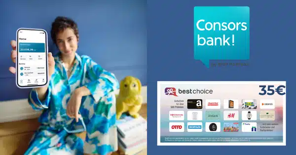 Consorsbank Tagesgeld: 135€ Boni + 3,10% Aktions-Zins