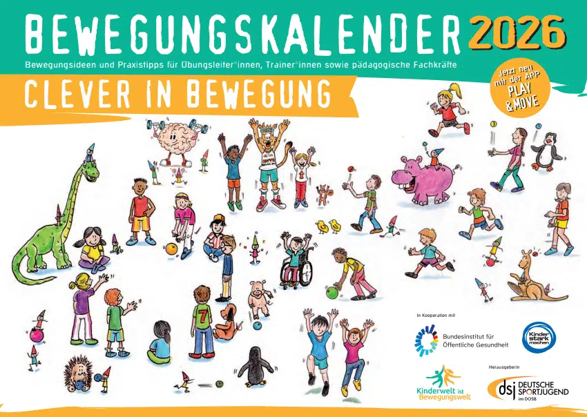 Bewegungskalender 2026 der Deutschen Sportjugend, Deckblatt