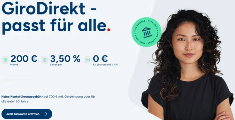 1822direkt: 200€ Prämie für das Girokonto GiroDirekt