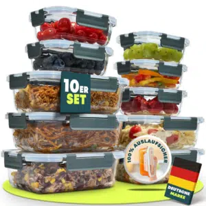 uandu Glasbehälter mit Deckel