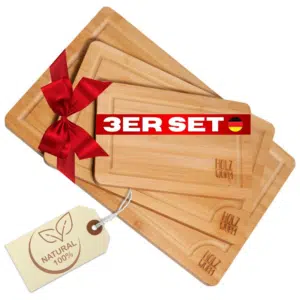 Thumbnail Schneidebrett Holz 3er Set für 9,99€