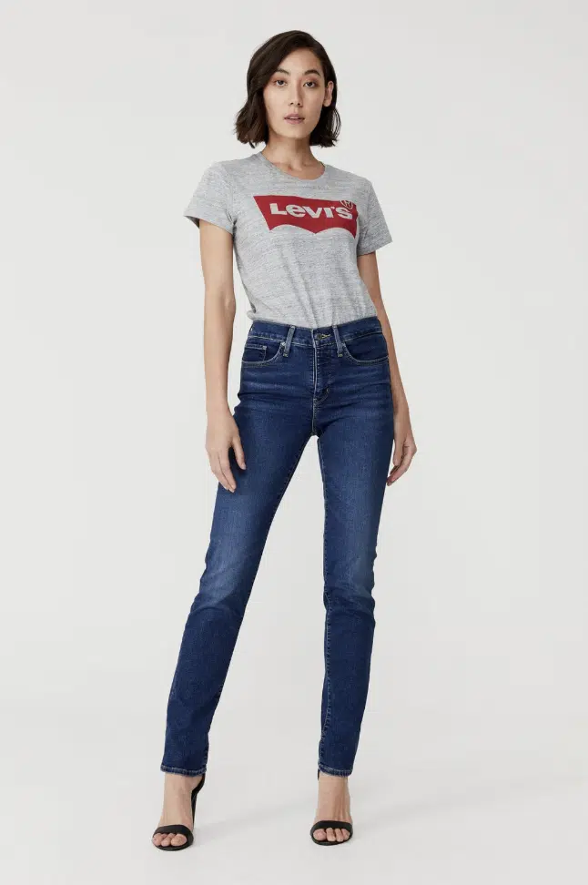 Levis Damen Denim 312 Women's Shaping Slim Fit Jeans Bogata Paris Streets Blau