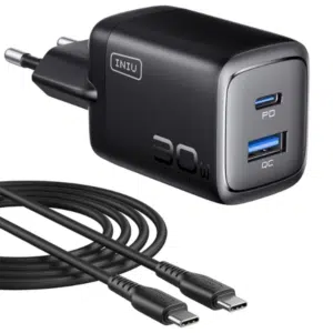 INIU 30W Ladegerät mit Ladekabel in der Ansicht