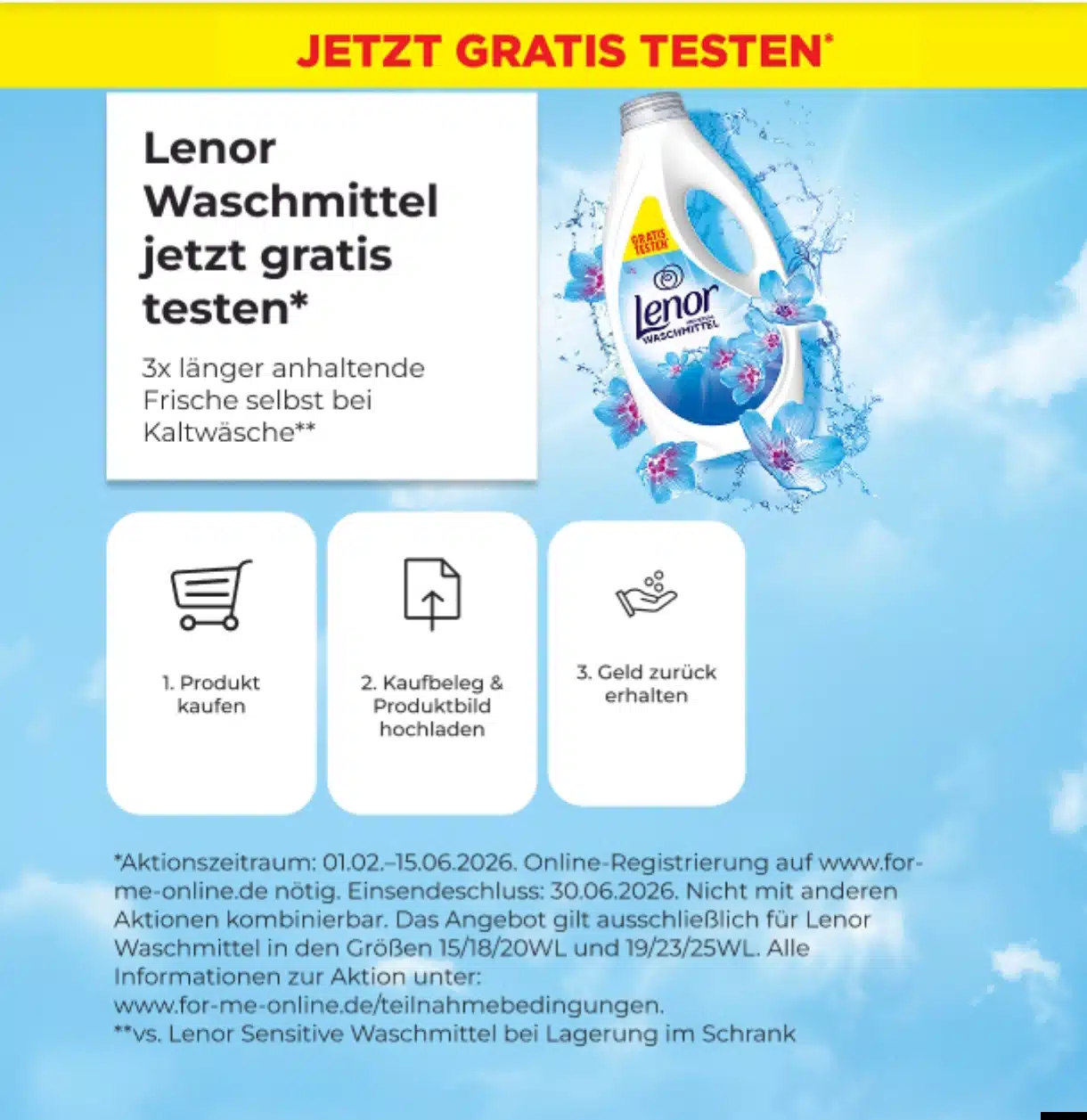 Lenor Waschmittel gratis testen