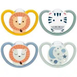 Thumbnail 👶 NUK Space Day &amp; Night Babyschnuller | 6-18 Monate | 4 Stück für 9,11€