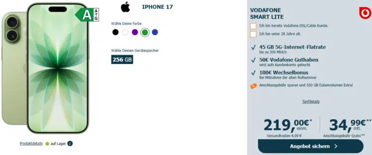 Apple iPhone 17 Handytarif