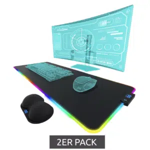 Thumbnail 🌈 2er-Sparpack RGB-Mauspads für 12,99€