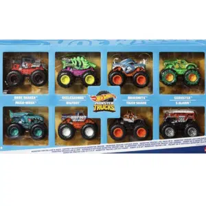 Thumbnail Hot Wheels Monster Trucks Set aus 8 Die-Cast-Spielzeugtrucks im Maßstab 1:64