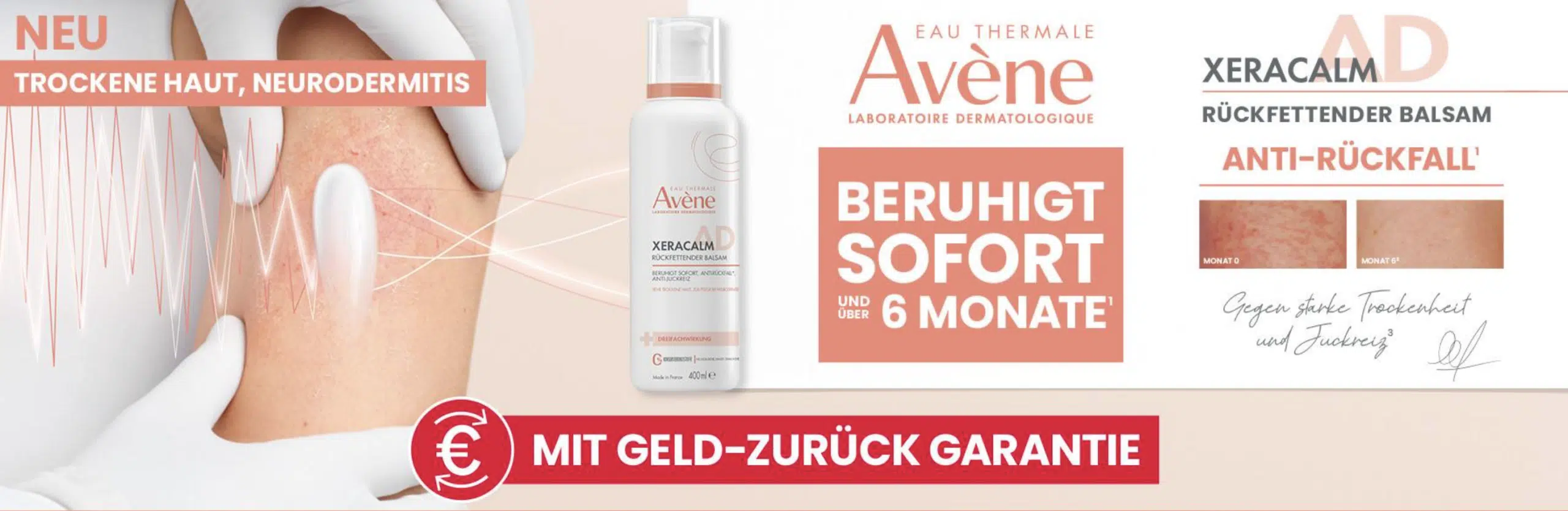 Avène gratis testen Aktion - bei Unzufriedenheit Geld zurück für Aktionsprodukte