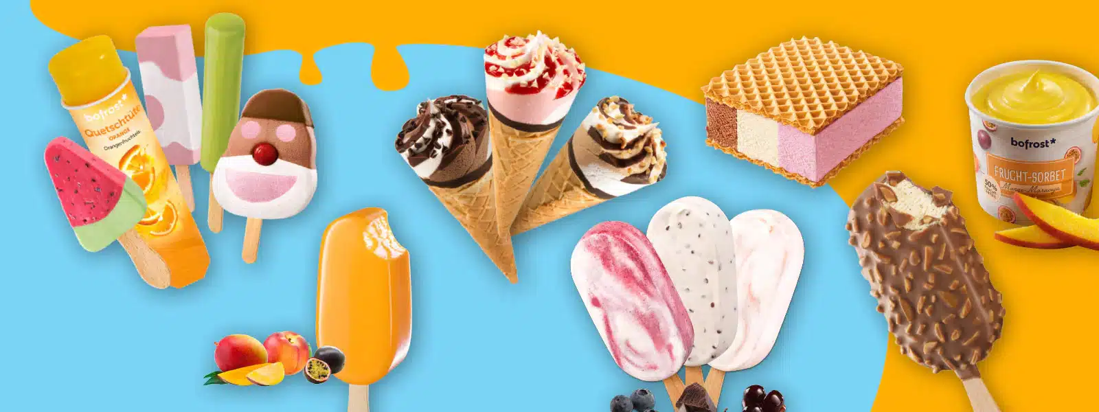 Verschiedene Eissorten von bofrost*