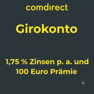 Thumbnail 100€ Prämie + 1,75% Zinsen: Kostenloses comdirect Girokonto 💳
