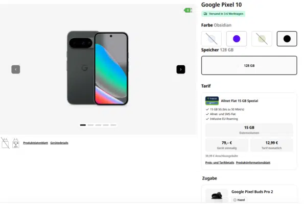 Google Pixel 10 Handytarif 