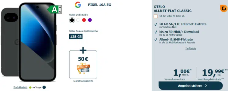 Google Pixel 10a Handytarif