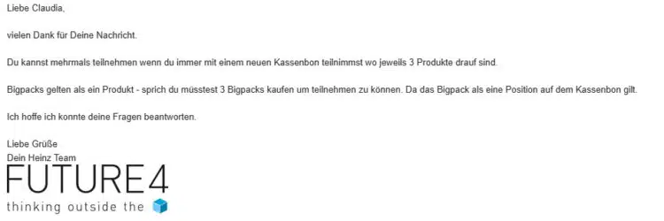 HEINZ 3-für-2-Aktion E-Mail