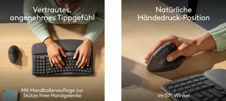 Logitech Wave Keys und Lift Maus & Tastatur Combo