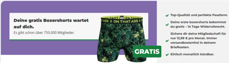 gratis Boxershorts