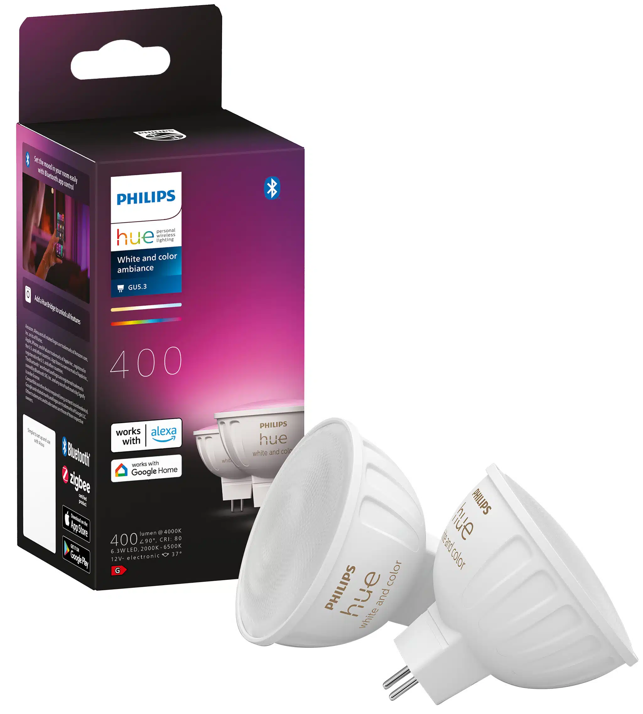 2er-Pack Philips Hue Spot White & Color MR16