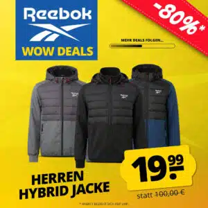 Thumbnail Reebok Mixed Hybrid Herren Outdoor Jacke für nur 19,99€ bei SportSpar