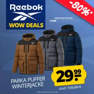 Thumbnail ❄️ Reebok Herren Winterjacke Parka Puffer für nur 29,99€