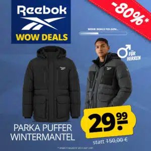 Thumbnail ❄️ Reebok Herren Winterjacke // Parka Puffer für nur 29,99€