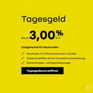 Tagesgeld bis zu 3,00% Zinsen mit Konditionen bei der Renault Bank