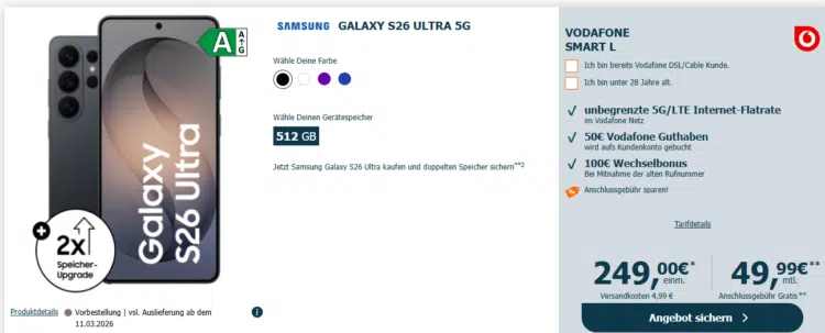 Samsung Galaxy S26 Ultra Handytarif