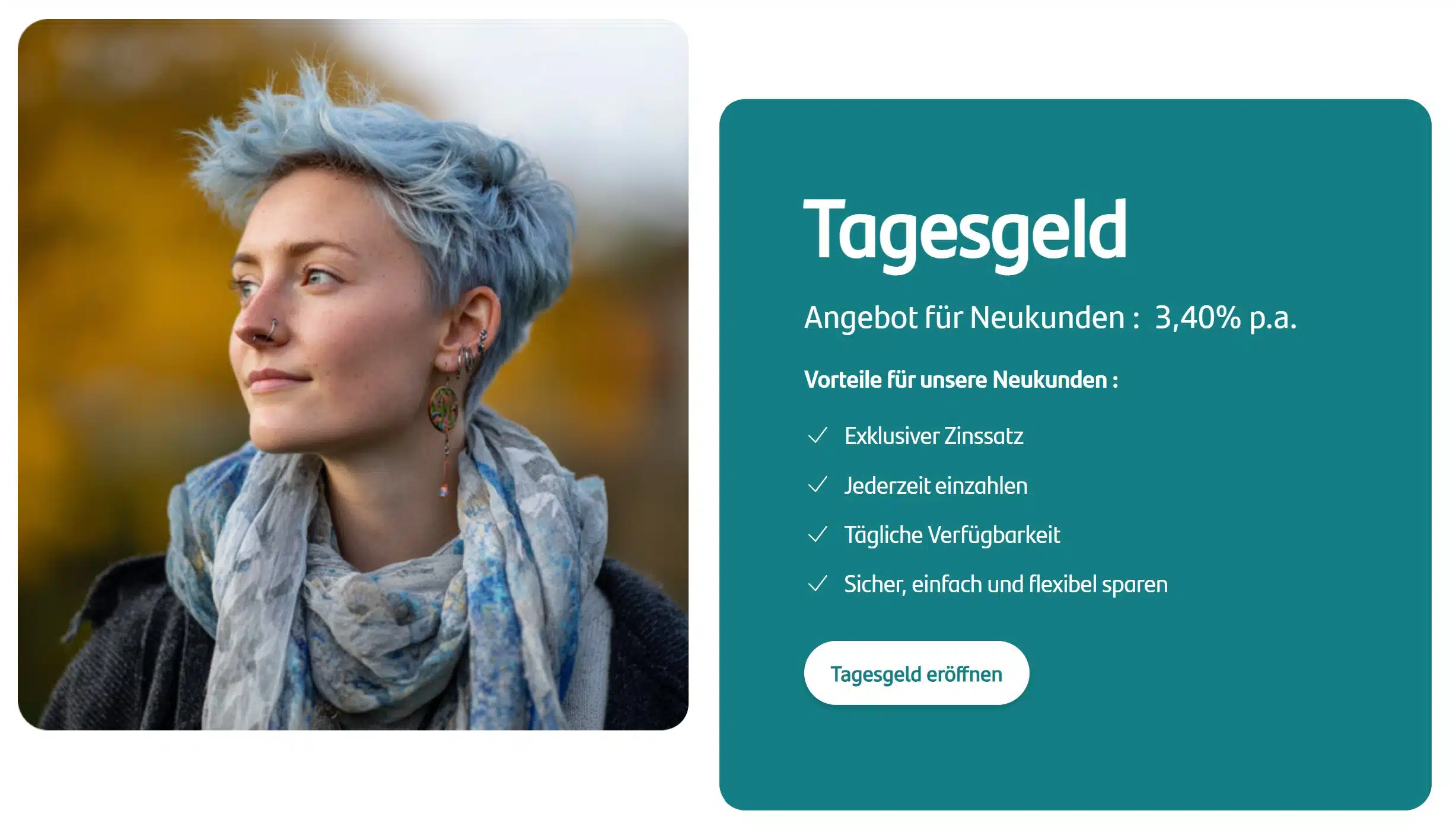 Suresse Bank Banner Tagesgeld mit bis zu 3,40% p.a. für Neukunden