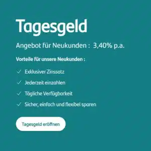Thumbnail 🏦 3,40% Zinsen für bis zu 4 Monate bei Suresse Direkt Bank Tagesgeld