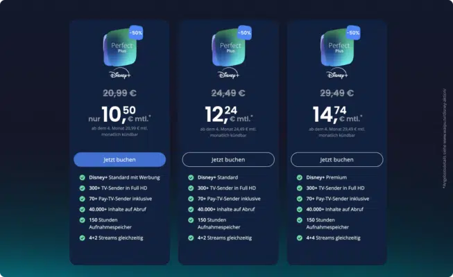 50% Rabatt auf Perfect Plus mit Disney+