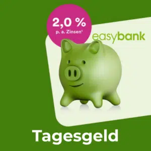 Thumbnail easybank Tagesgeld (gebührenfrei) 🚀 2,00% p.a. für 9 Monate und Einlagen bis 250.000€ (ehem Barclays)